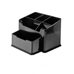 Desk organizer FOROFIS, black 6 sections