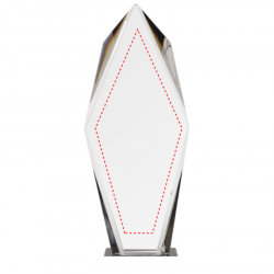 Glass trophy C043 height 31cm