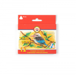 KOH-I-NOOR TRIO WAX watercolor crayons, 12 colors, Ø10mm  įp.12
