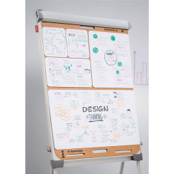 Sticky conference notebook with handle, 125 sheets in various sizes
