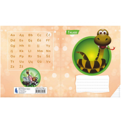 Notebook with a cardboard cover for 1st grade, 12 sheets, 100gsm, with lines