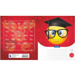 Notebook with a cardboard cover for 2nd grade, 12 sheets, 100gsm, with lines