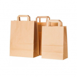 Paper Bag with Handles, brown, 260x160x330 mm, 70 gsm, pack of 250 units