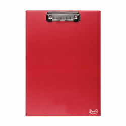 Clipboard A4 single with clip FOROFIS, red