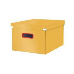 Archival box CLICK & STORE COSY LEITZ A4, yellow color