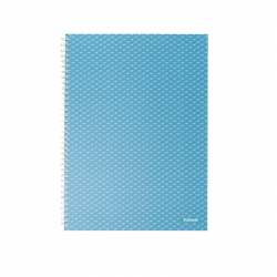 Notebook with side spiral A5, 80 sheets, ESSELTE COLOUR BREEZE, squared grid, blueėlynos sp.