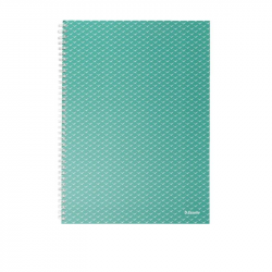 Sąsiuvinis su spirale šone A4 80l ESSELTE COLOUR BREEZE langeliais, žalios sp.