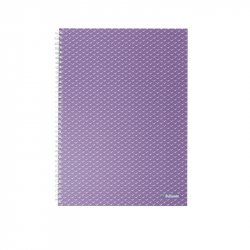 Sąsiuvinis su spirale šone A4 80l ESSELTE COLOUR BREEZE langeliais, violetinės sp.