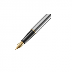 Fountain pen DIPLOMAT TRAVELLER M, silver color body, gold-colored details