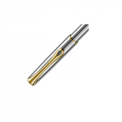 Ballpoint pen DIPLOMAT TRAVELLER, glossy silver color body with gold-colored details