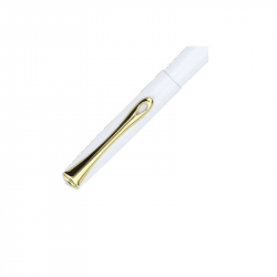 Fountain pen DIPLOMAT TRAVELLER M, white color body, gold-colored details