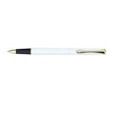 en DIPLOMAT TRAVELLER, glossy white color body, gold-colored details