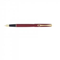 Fountain pen DIPLOMAT TRAVELLER M, burgundy color body, gold-colored details