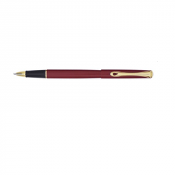 Pen DIPLOMAT TRAVELLER, glossy burgundy color body, gold-colored details