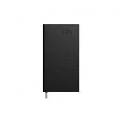 Notebook calendar MIDI 2023, 90x167mm, black