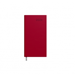 Notebook calendar MIDI 2023, 90x167mm, burgundy