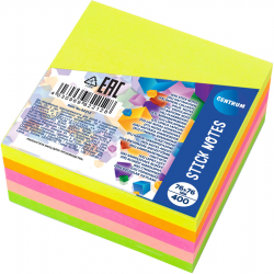 Sticky note cube NEON 76x76mm 400 sheets CENTRUM