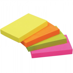 Sticky notes 76x51mm 80l NEON color Mix CENTRUM pcs.48