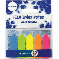 Indeksai žymekliai plast. strėlytės NEON 45x12mm 5sp.x20l. CENTRUM įp.72