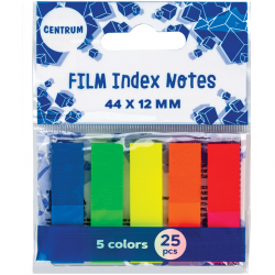 Index markers plast. 45x12 mm. 25x5 color CENTRUM pcs.72