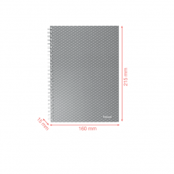 Spiral notebook A5, 80 sheets, ESSELTE COLOUR BREEZE, squared, red