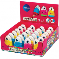 Sharpener-eraser CENTRUM, various colors