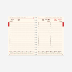 Notebook calendar SENATOR SPIREX DAY 2023, A4, dark brown