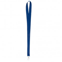 Lanyard for ID card with metal clip, dark blue color, COOL