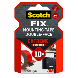 Double-sided mounting tape 3M SCOTCH 19mmx1.5m, holds up to 10 kg