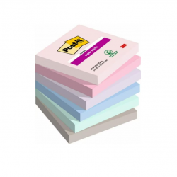Sticky notes 3M POST-IT SOULFUL 76x76mm, pack of 6