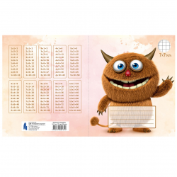 Notebook TALSU for class 1, 12 sheets, 80g checkered