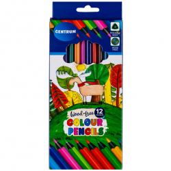 Colored pencils, triangular, flexible plastic, CENTRUM, 12 colors