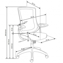 Chair IGOR with mesh, light grey color