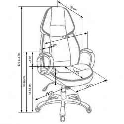 Chair RUBIN eco leather, black color