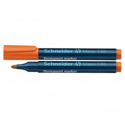 Permanent marker SCHNEIDER MAXX 130, orange color, 1-3 mm, round tip