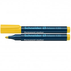 Permanent marker SCHNEIDER MAXX 130, yellow color, 1-3 mm, round tip
