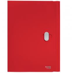 Document folder with 3 Flaps LEITZ RECYCLE, red