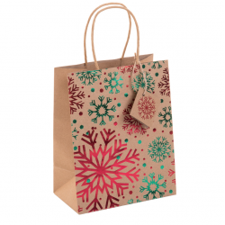 Paper gift bag for Christmas PEKKOLA, 180×230×105 mm, COOL