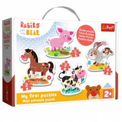 Puzzle TREFL farm animals, 4 motifs, from 2 years old