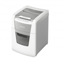 Automatic document shredder LEITZ IQ SMALL OFFICE 100 P4 with waste bin