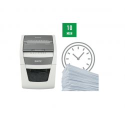 Automatic document shredder LEITZ IQ SMALL OFFICE 50 P4 with waste bin