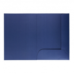 Greeting folder cardboard MILLENIUM A4 dark blue glossy color