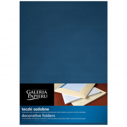 Greeting folder cardboard MILLENIUM A4 dark blue glossy color