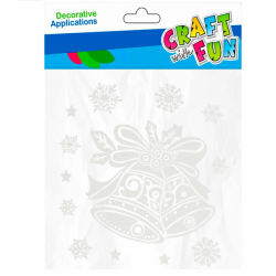 Christmas stickers for window decoration, white color