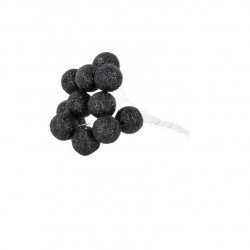 Decoration - Christmas branch with berries, black color
