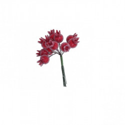 Decoration - Christmas branch with berries, red color