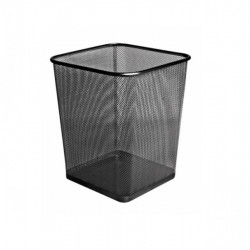 Mesh metal waste basket FOROFIS, 25l, 28x28x32cm, black color