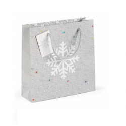 Christmas gift bag NARVIK, 240x240 mm, white