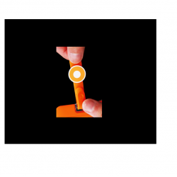 Silicone strap for ID card 12x900mm PIRUET orange