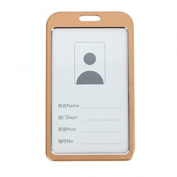 ID card holder metal 54x85mm PIRUET gold color